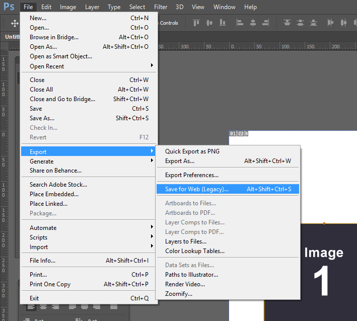 Photoshop Export Slices