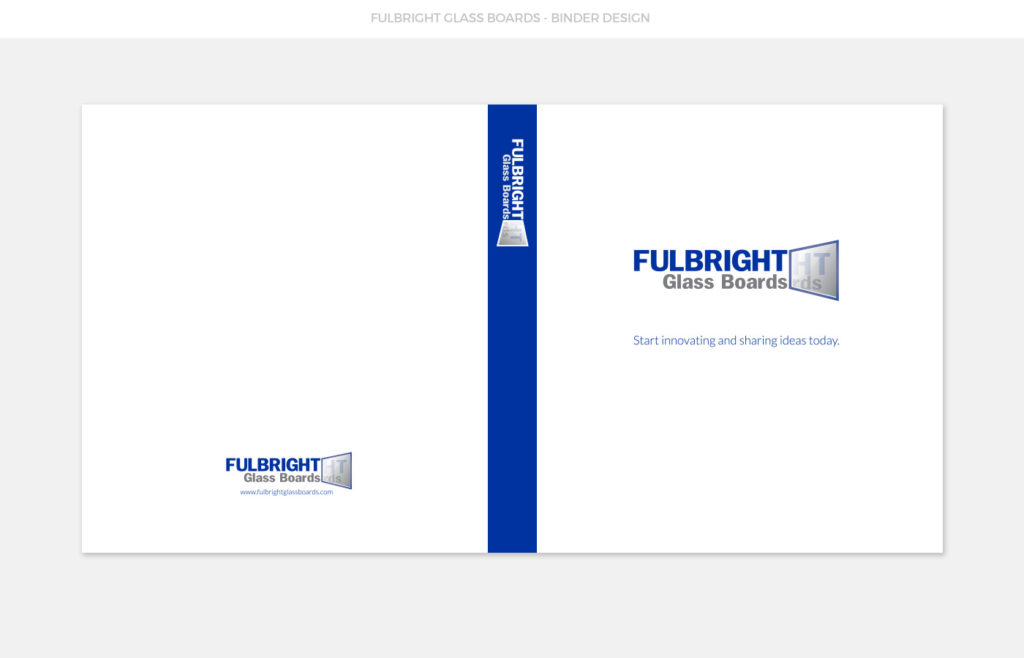Fulbright Glass Boards Binder Design