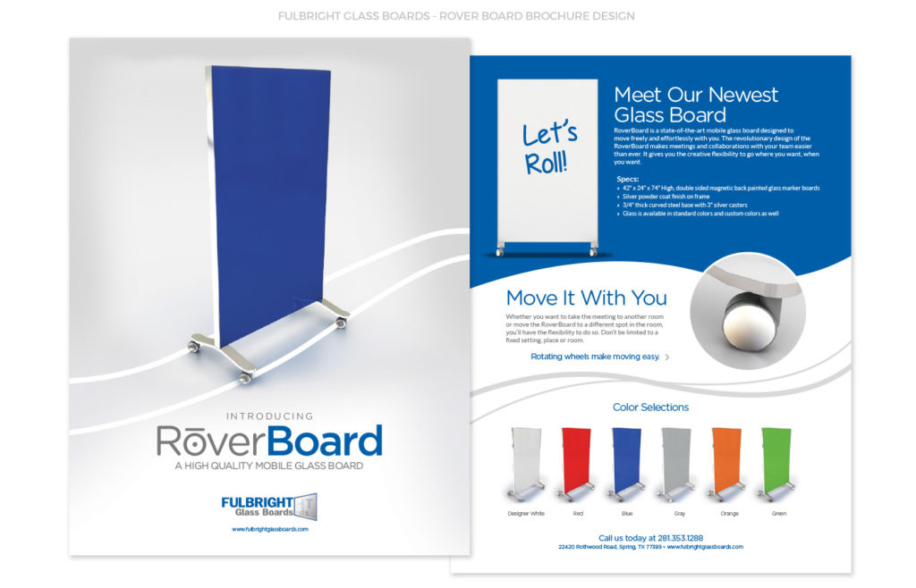 Fulbright Glass Boards RoverBoard™ Brochure Design